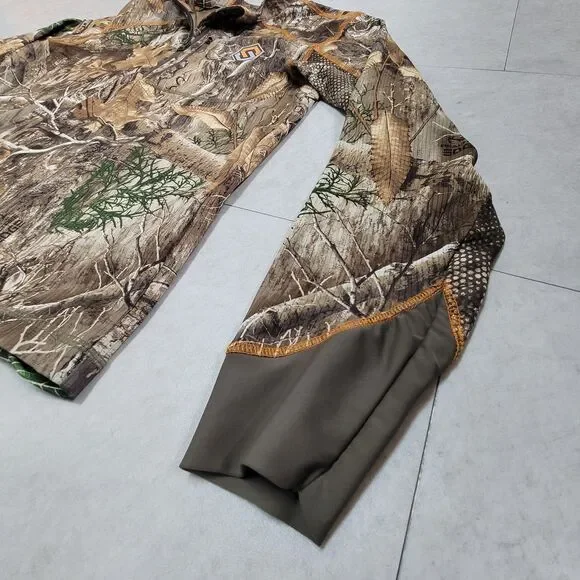 Scentlok Men's Savanna AERO Attack V2 1/4 Zip Hunting Shirt Realtree Camo Carbon